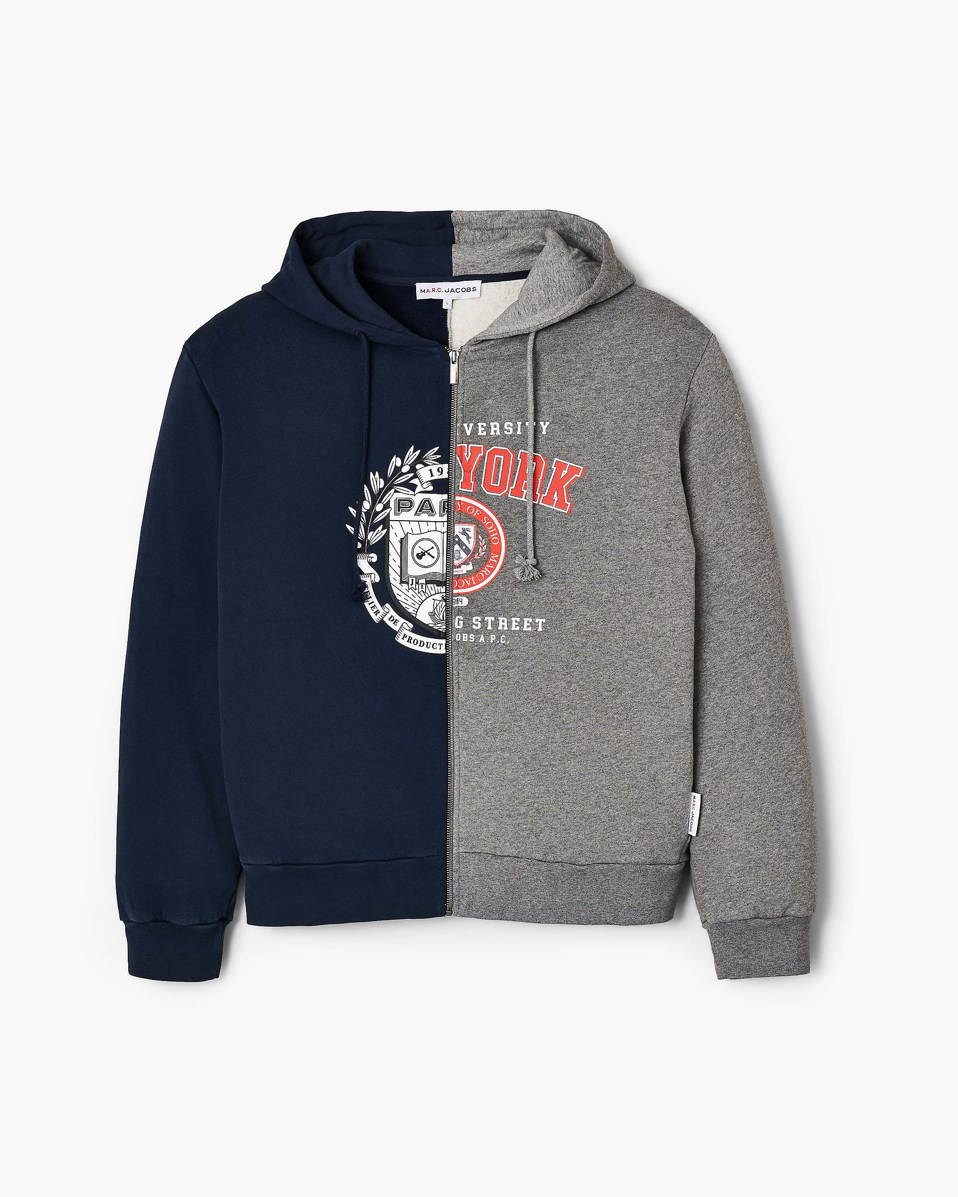 THE A.P.C. X MARC JACOBS SPLIT CREST ZIP-UP HOODIE - 2