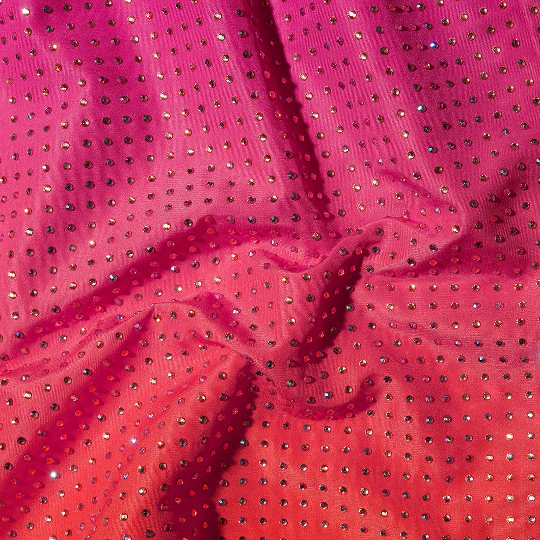 Pink Rhinestone Taffeta Short - 5