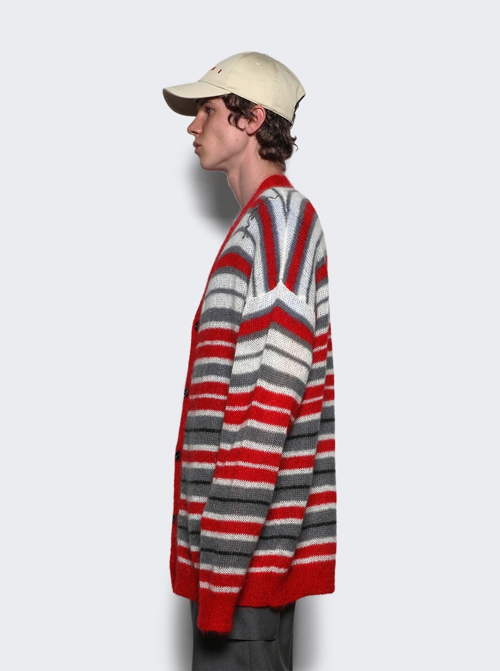 Cardigan Red And Grey - 4