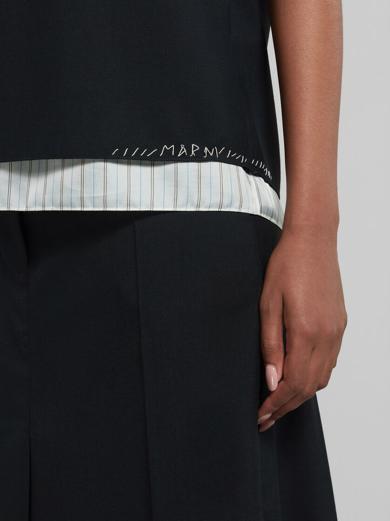 BLACK TROPICAL WOOL SLEEVELESS TOP 와 MARNI MENDING 4