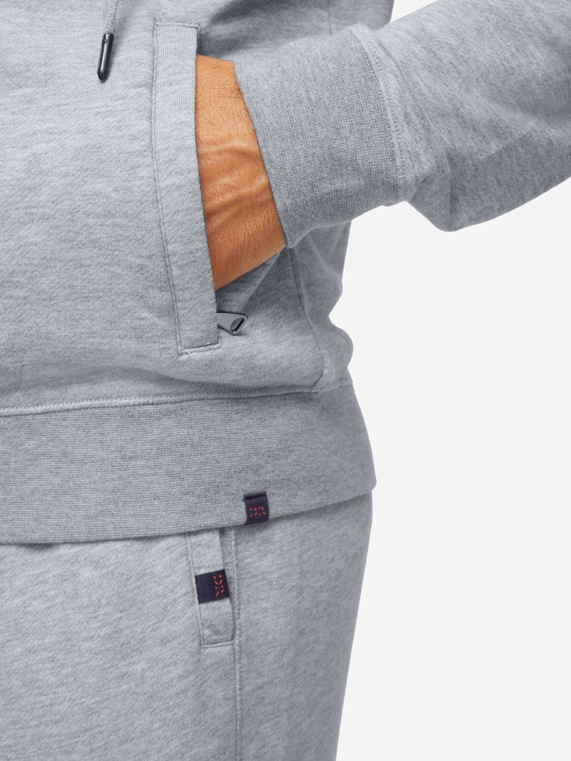 Men's Hoodie Quinn Cotton Modal Silver - 5