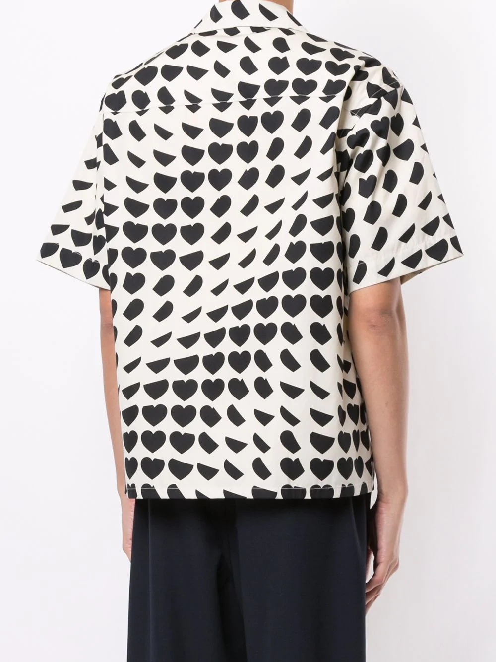 all-over heart print shirt - 4