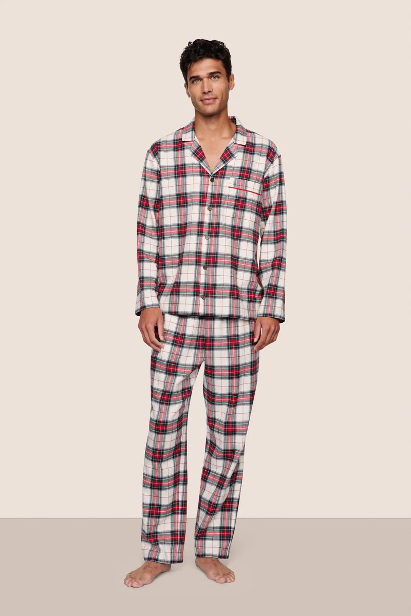 Men's Flannel Long PJ Set 1