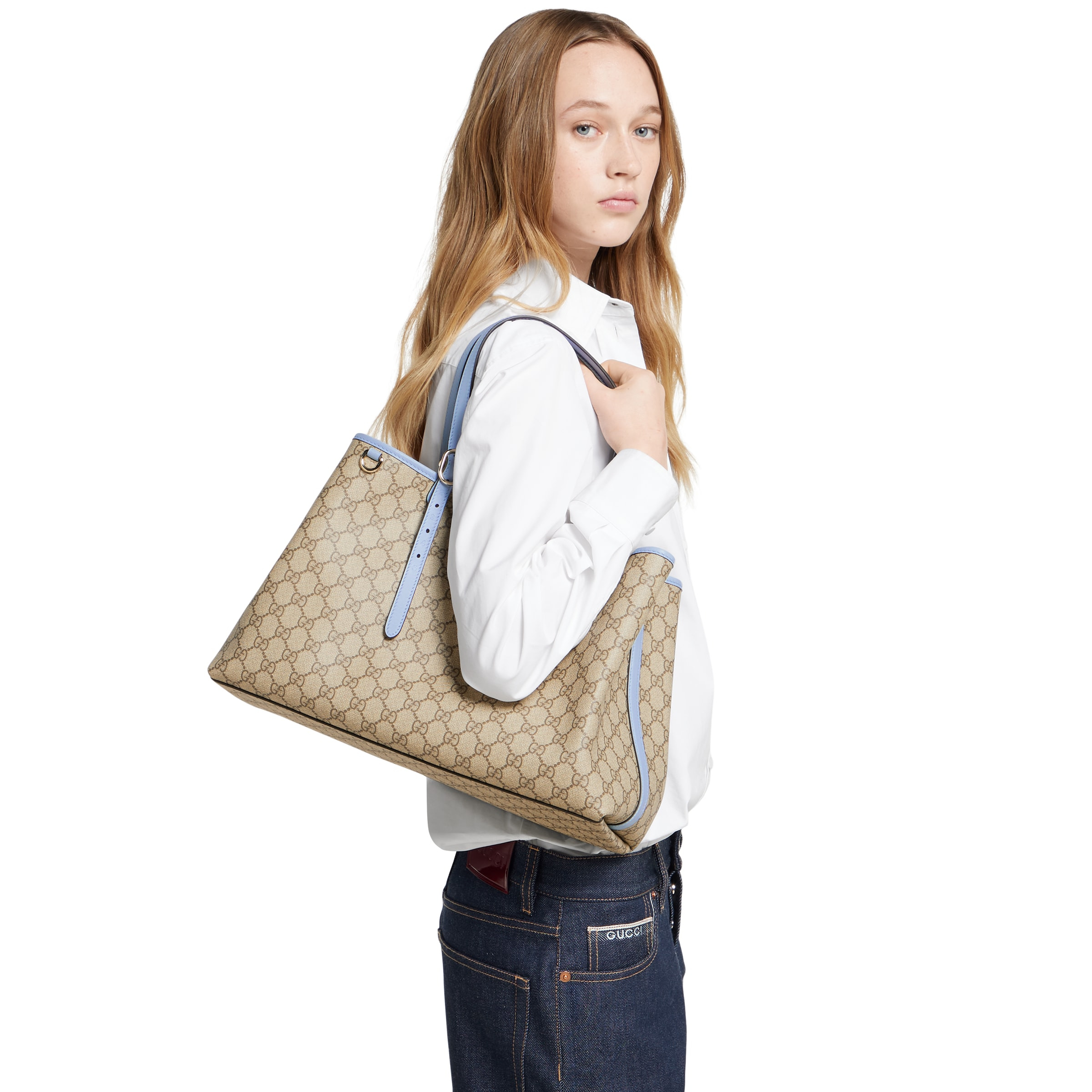 GG Emblem large tote bag - 3