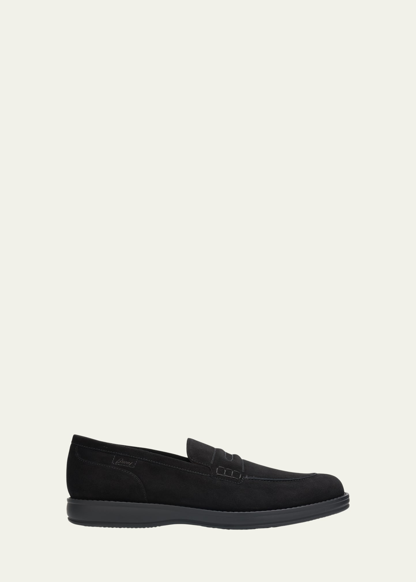 Men's Journey Suede Rubber-Sole Penny Loafers - 1