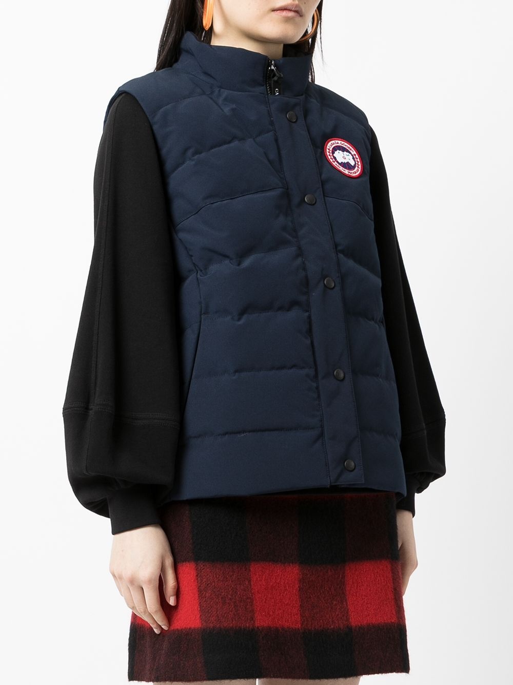 Blue Logo Patch Padded Gilet - 3
