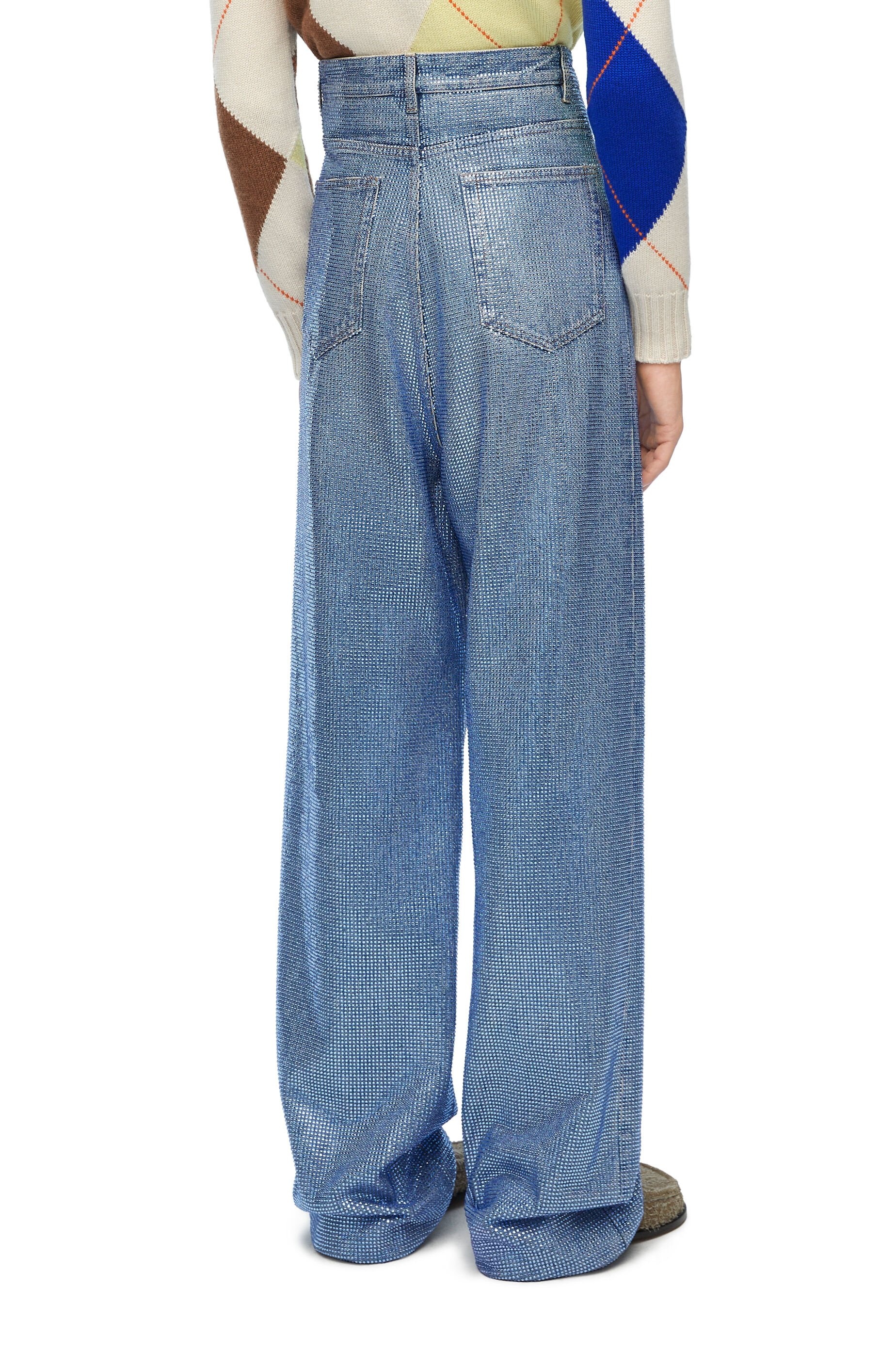 Embelisshed high waisted jeans in denim - 4