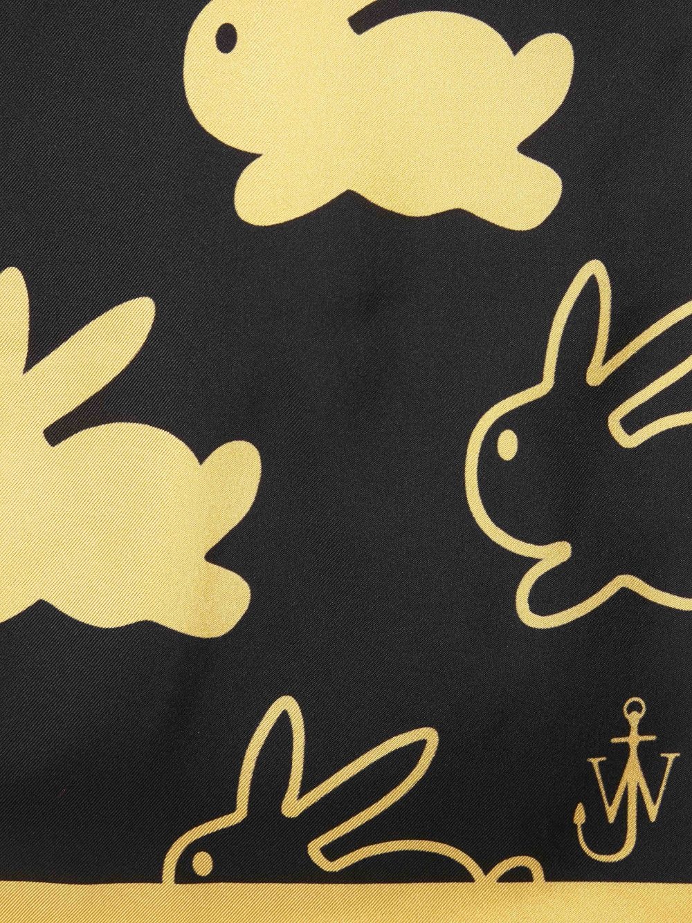 SILK SCARF WITH BUNNY MOTIF - 3