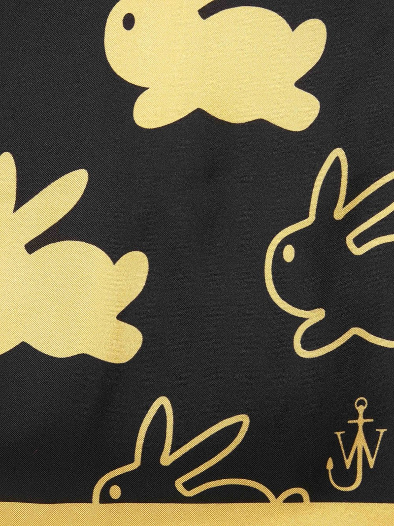 SILK SCARF WITH BUNNY MOTIF 3