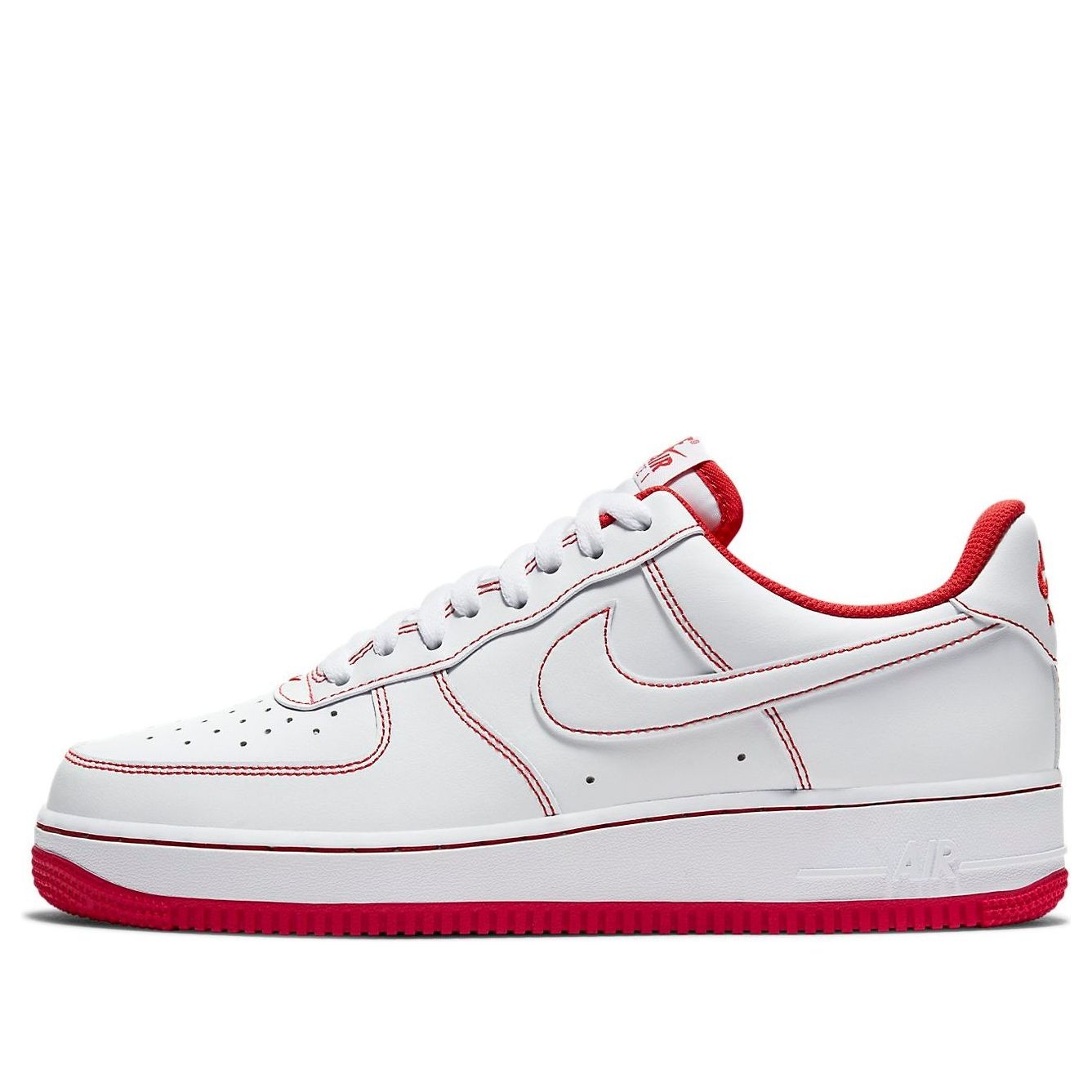 Nike Air Force 1 '07 'Contrast Stitch - White University Red' CV1724-100 - 1