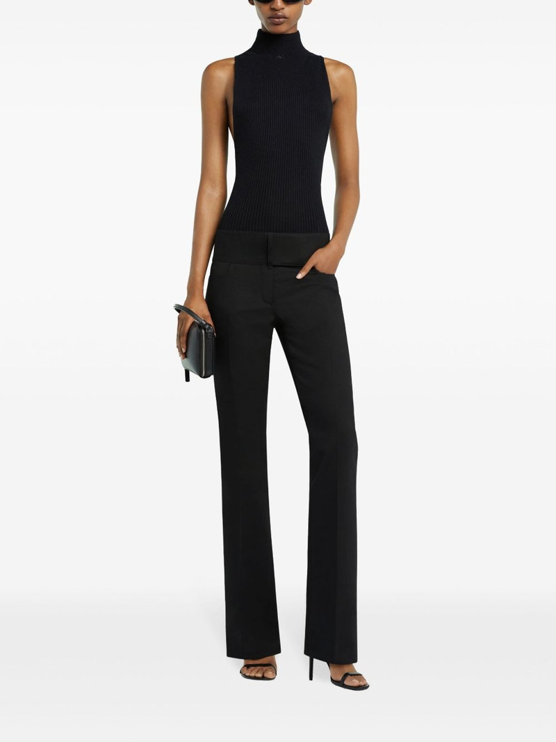 courrèges ribbed mock-neck tank top outlook