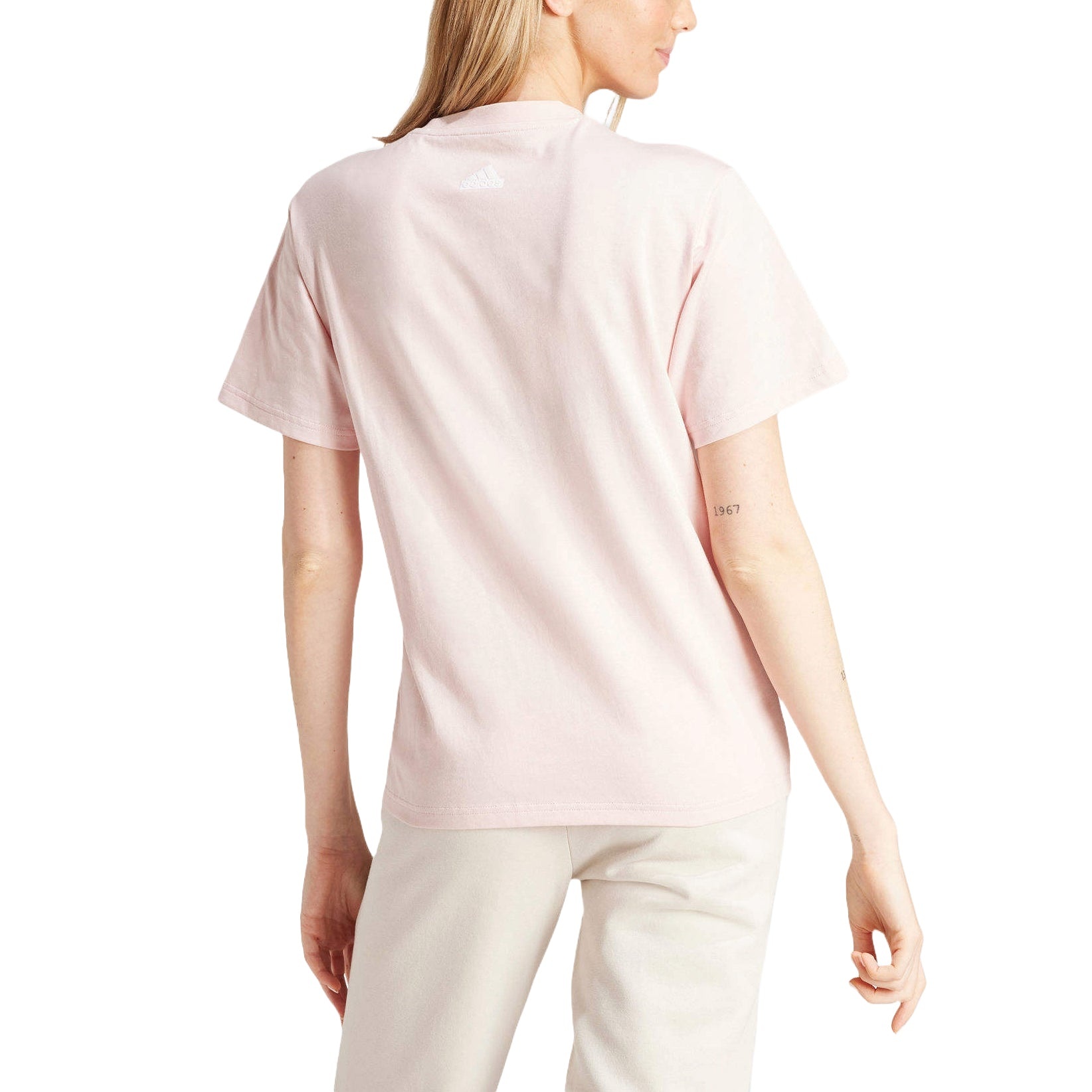 (WMNS) adidas Future Icons Graphic T-shirt Asia Sizing 'Light Pink' IY3441 - 2