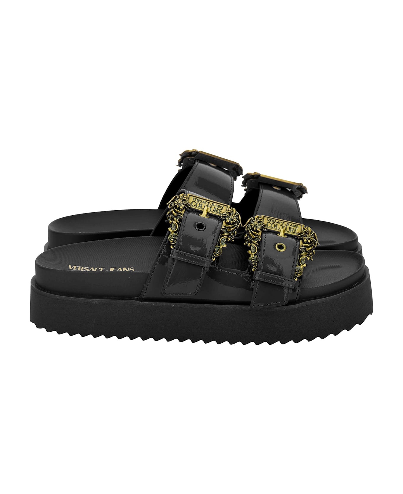 Versace Jeans Couture Black Slides - 3