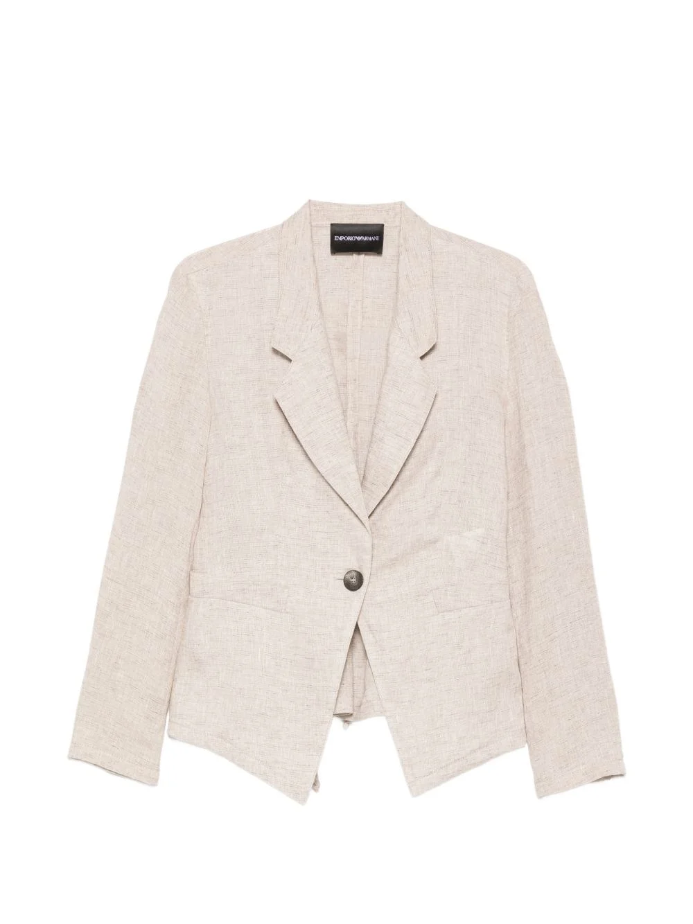 Linen single-breasted jacket - 1