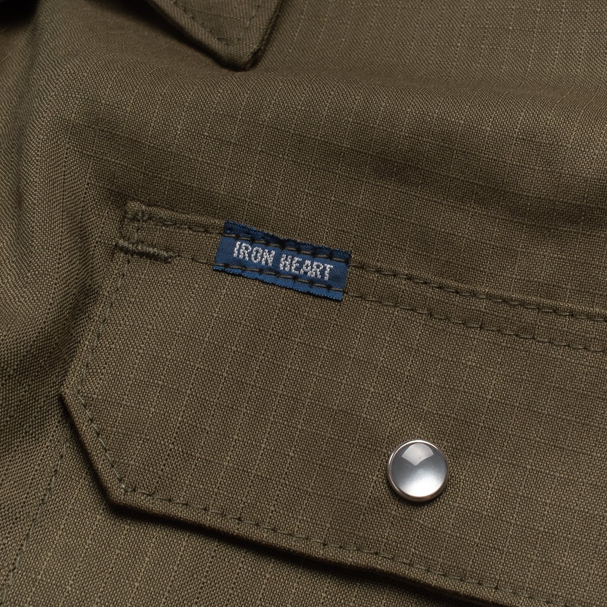 IHSH-286-OLV Ripstop Short Sleeved Mechanic Shirt - Olive - 8
