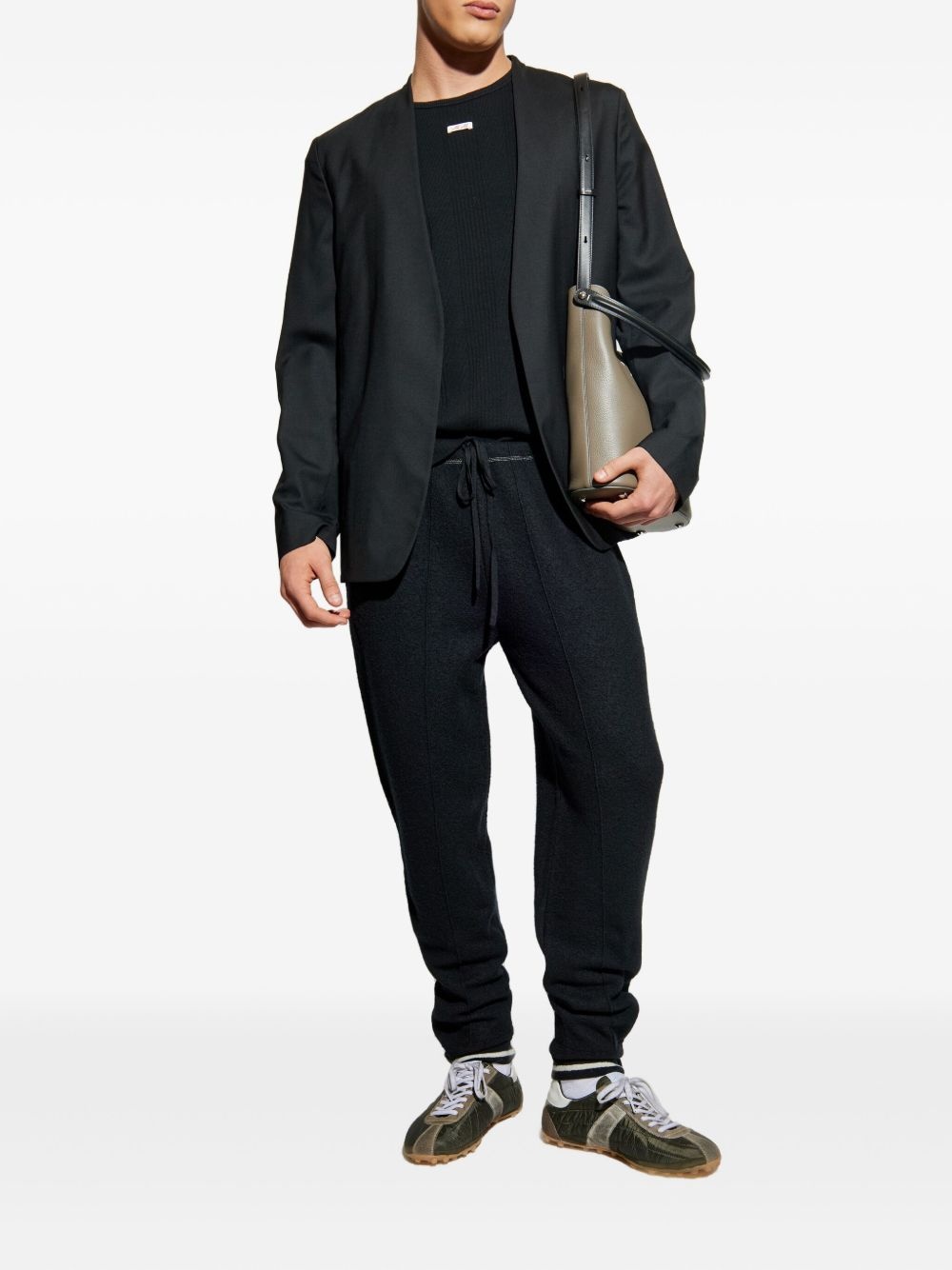 side-zip wool trousers - 2