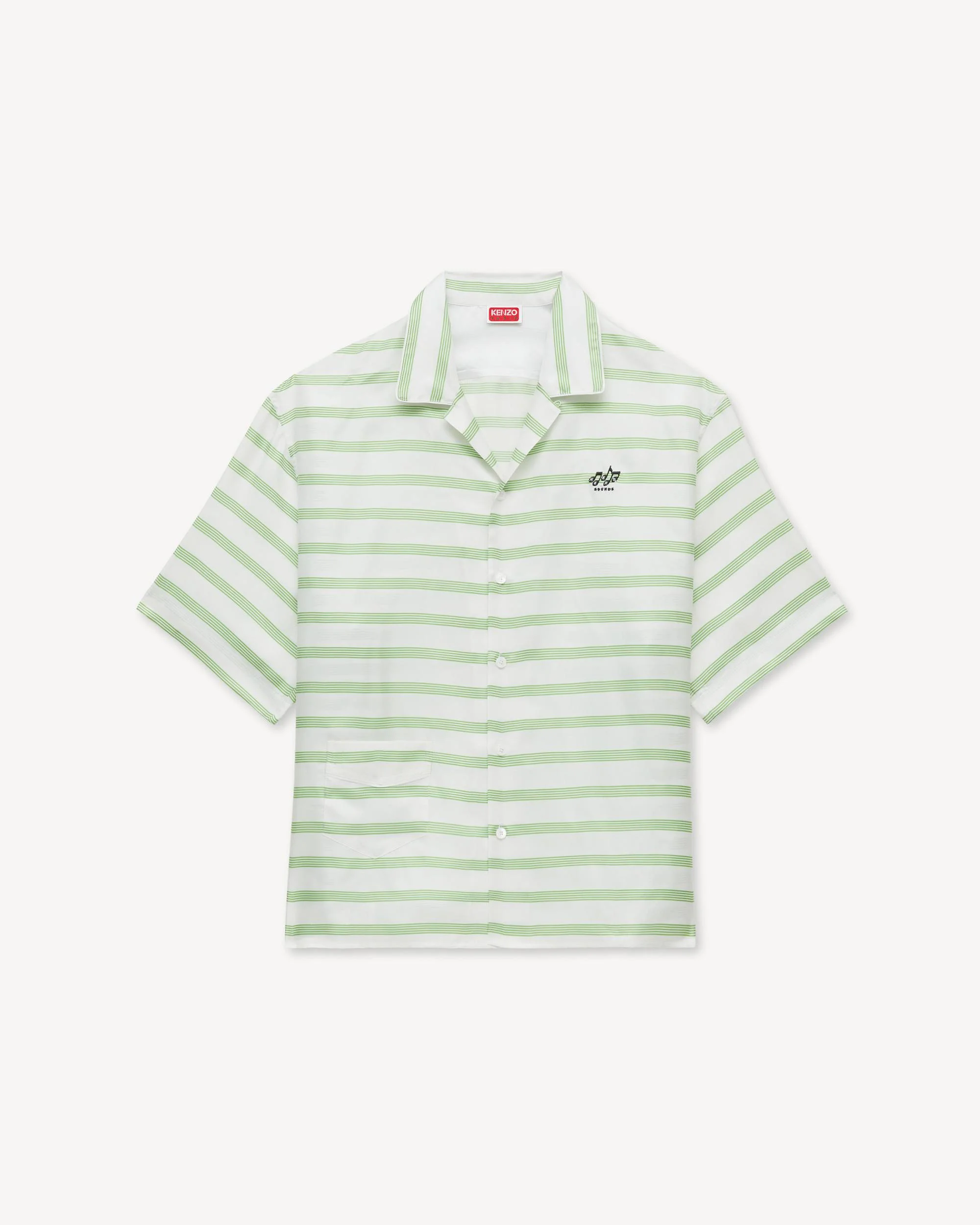 'KENZO Sounds' hawaiian short sleeve shirt in slik - 1