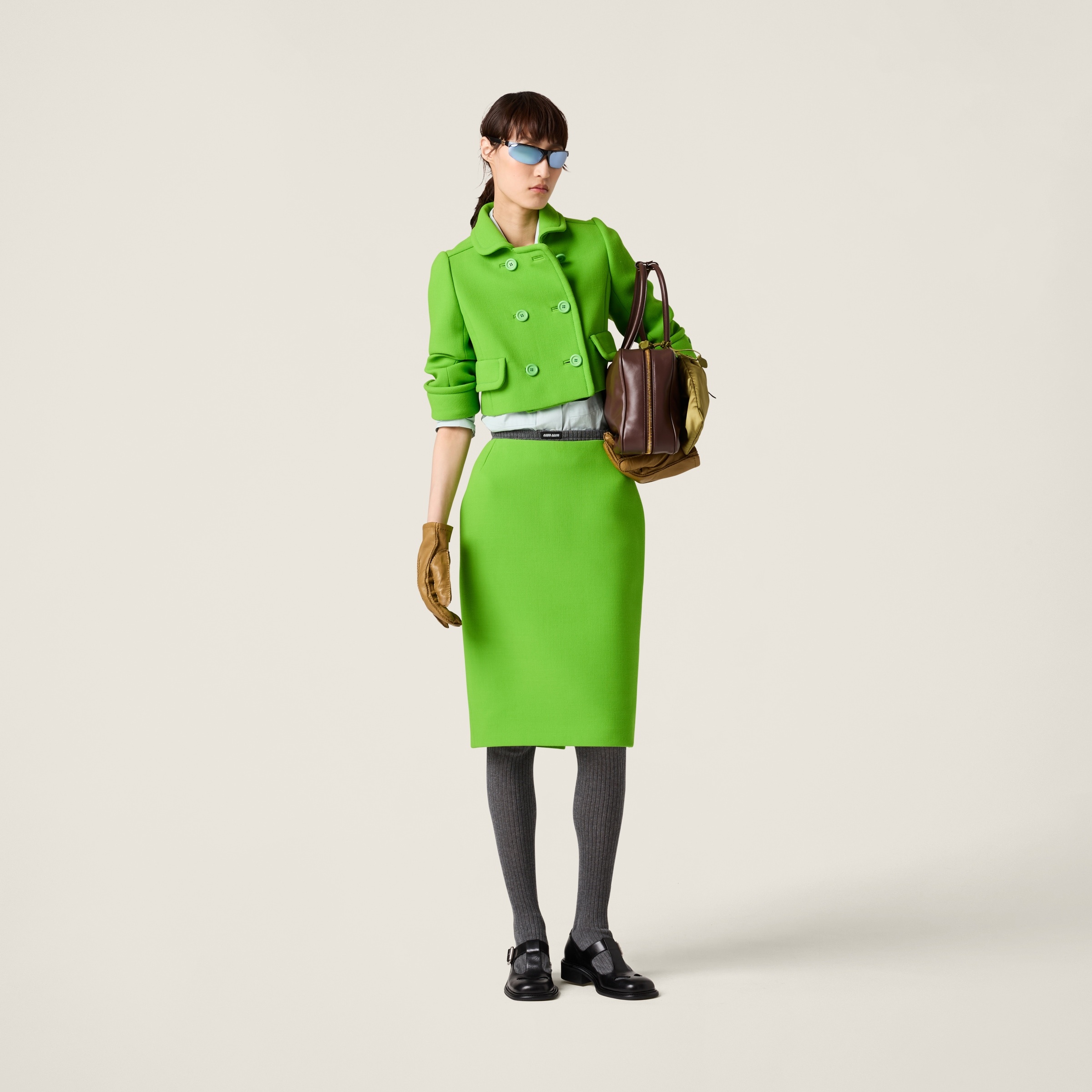 Natté pencil skirt - 2