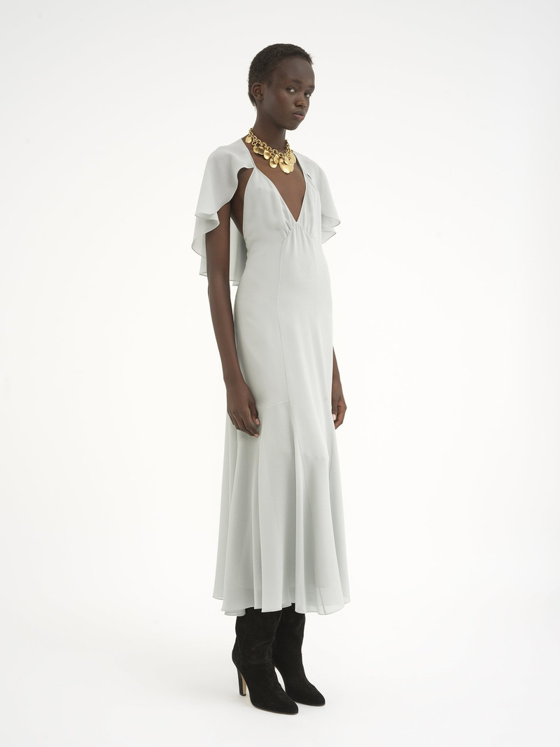 LONG FLOU DRESS IN SILK GEORGETTE 4