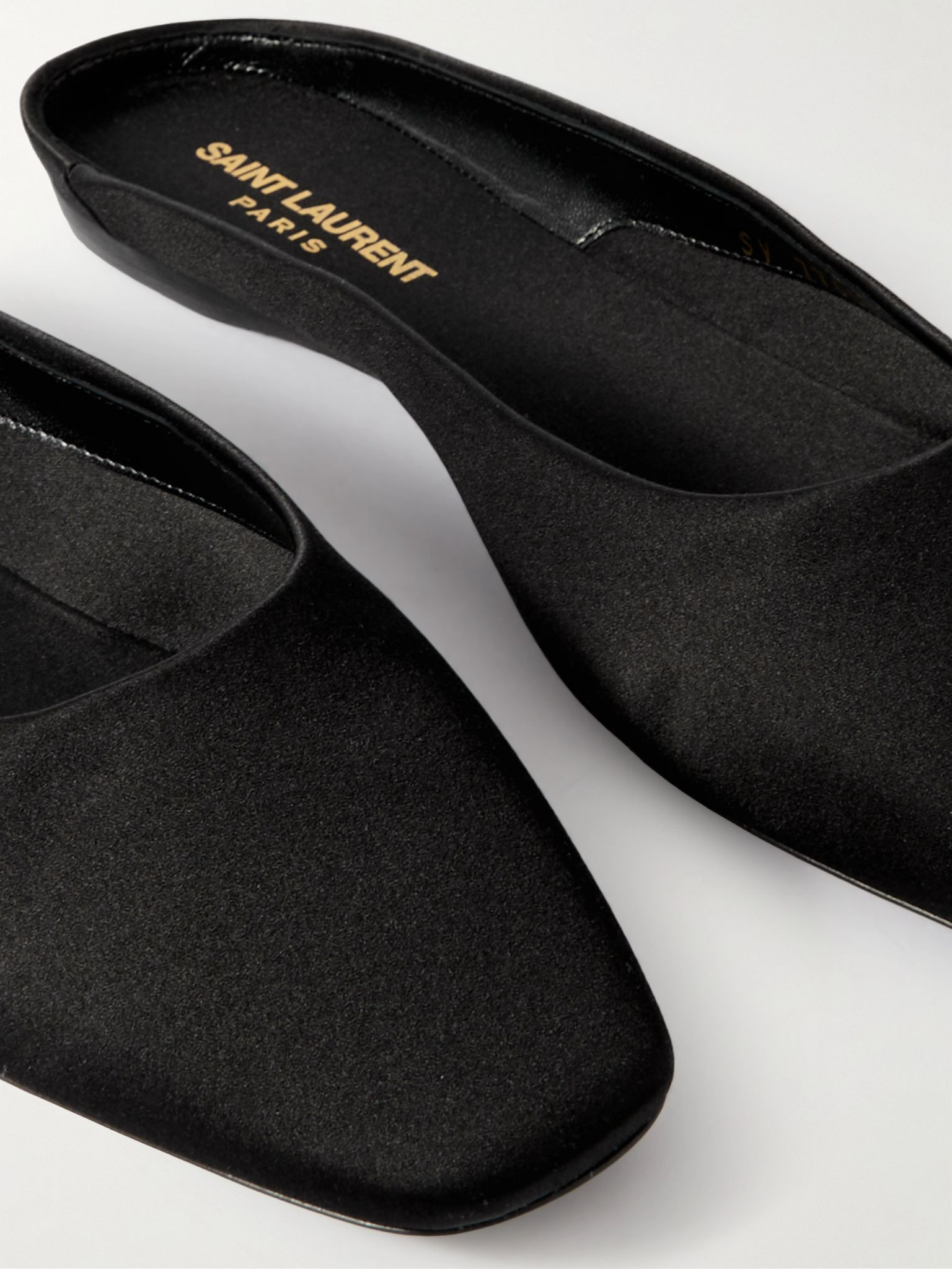 Lido satin-crepe slippers Black - 4