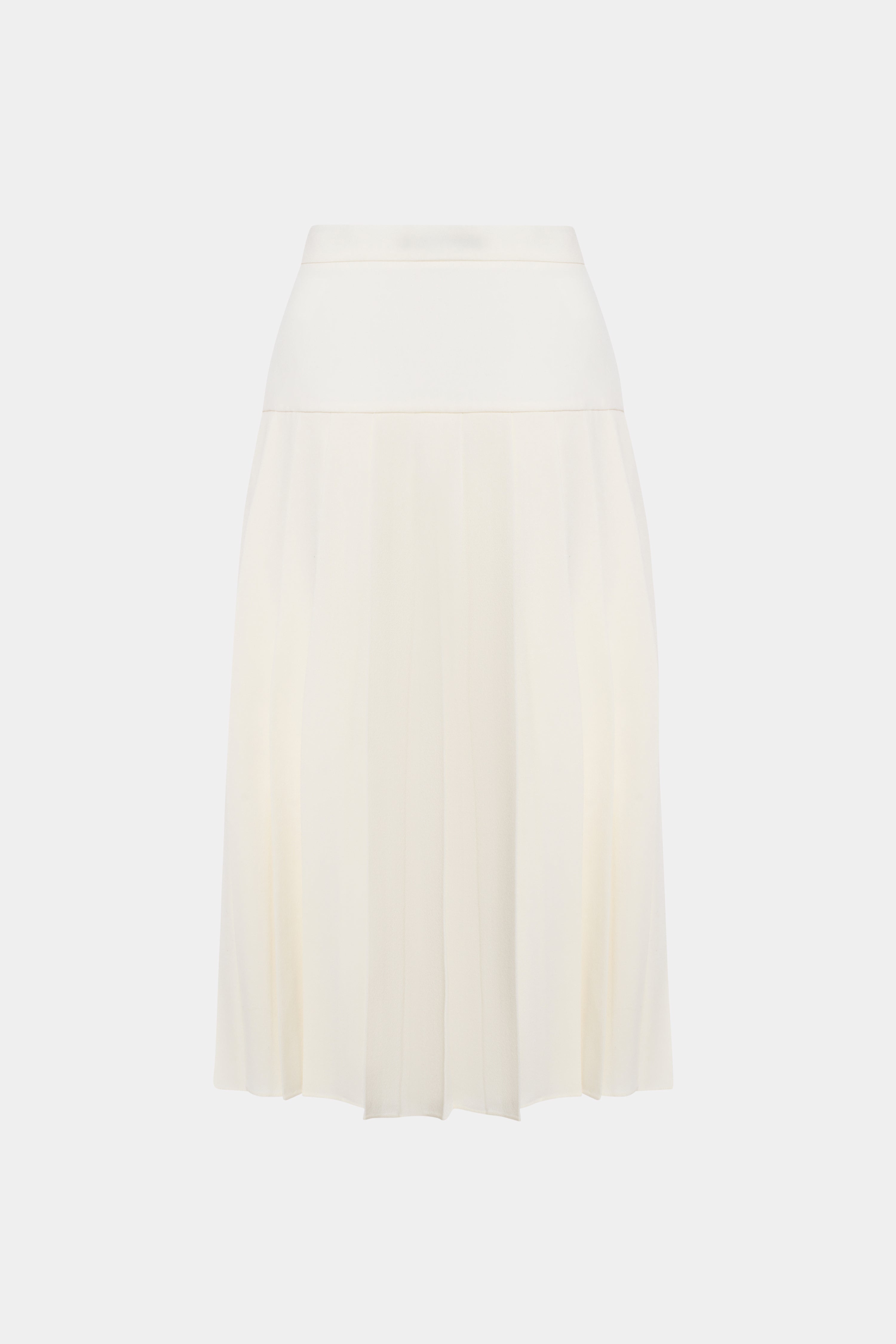 WOOL CREPE PLEATED SKIRT - 2