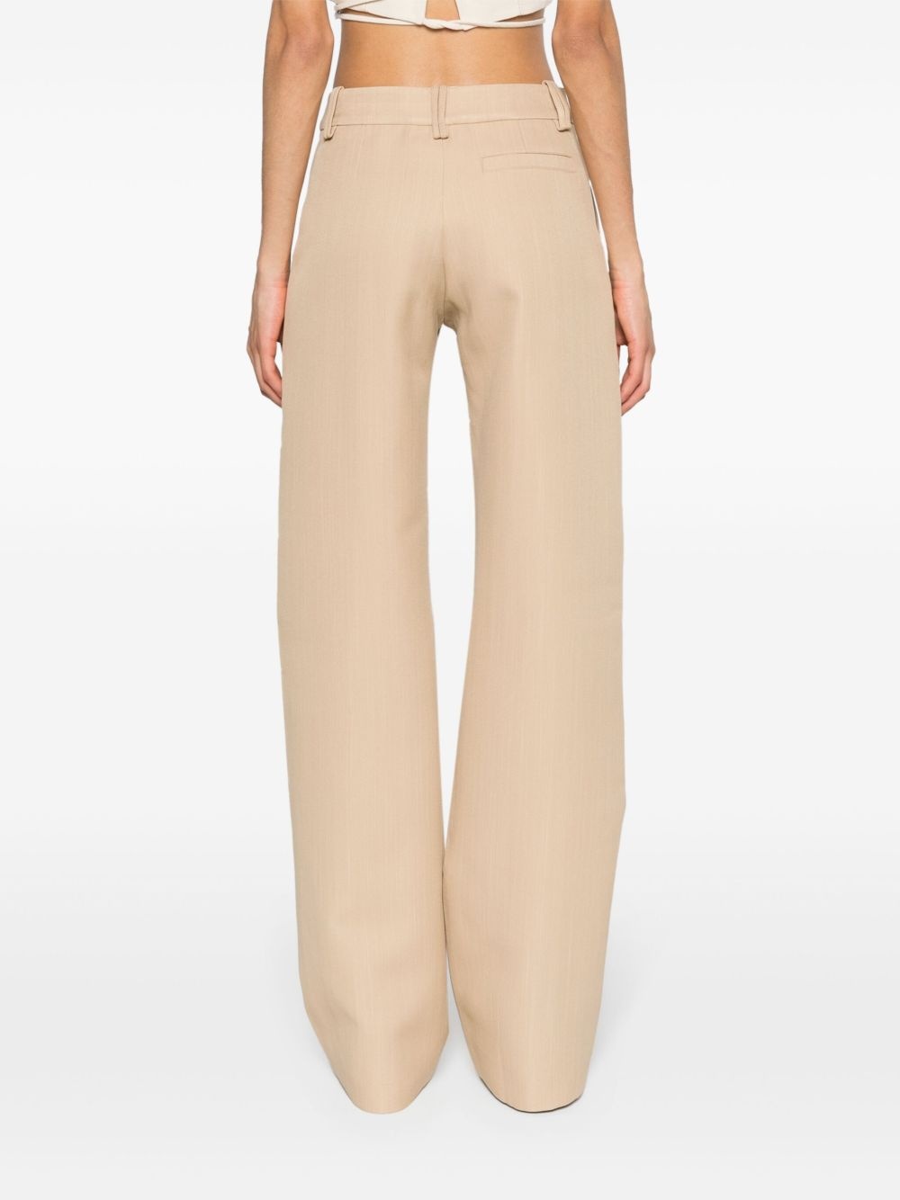 low-rise straight trousers - 4