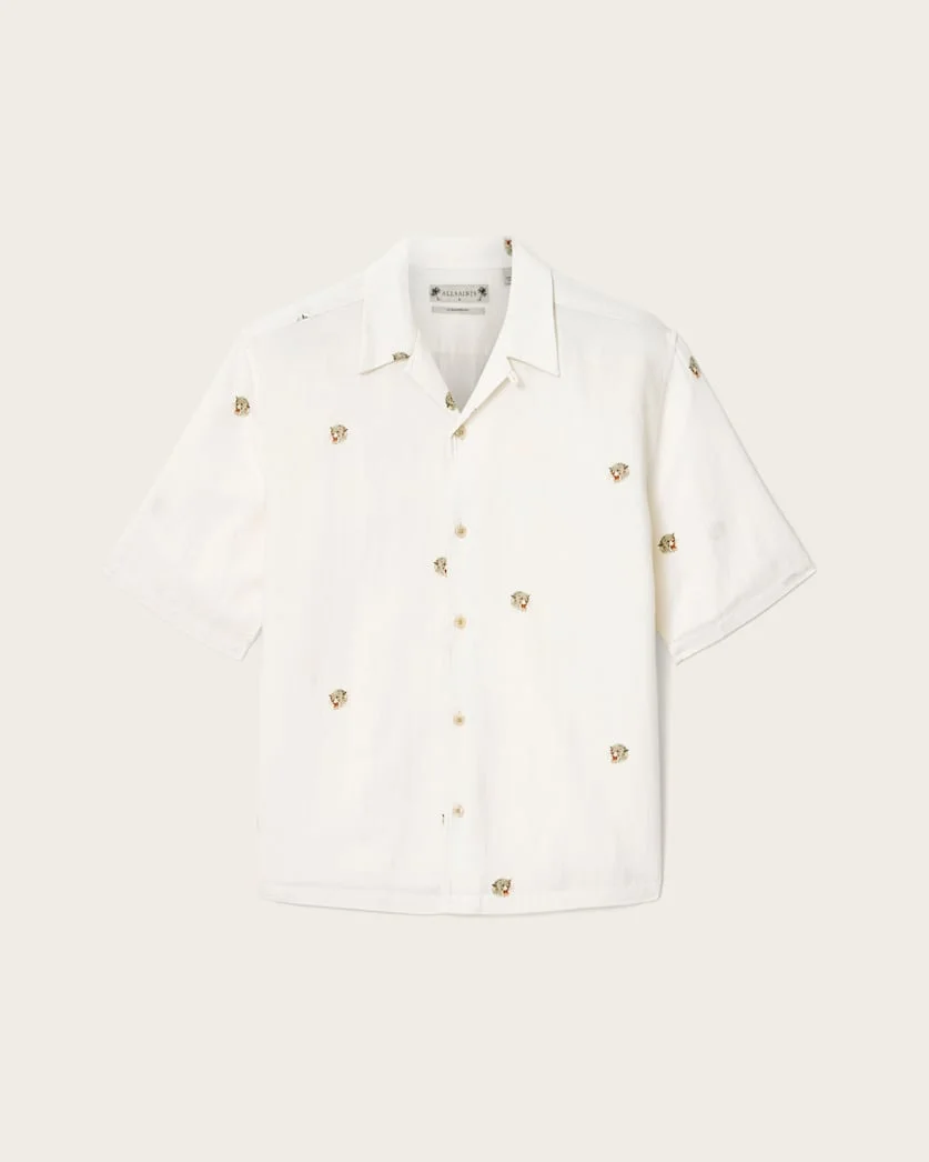 FELINE OVERSIZED LINEN BLEND SHIRT - 1