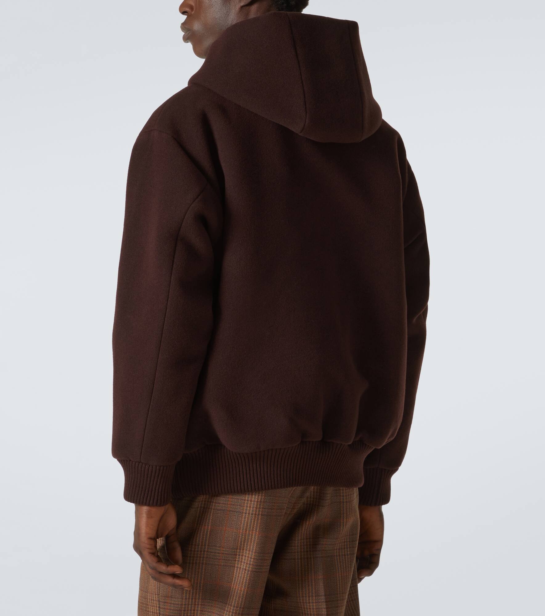 Oversized wool pile hoodie - 4