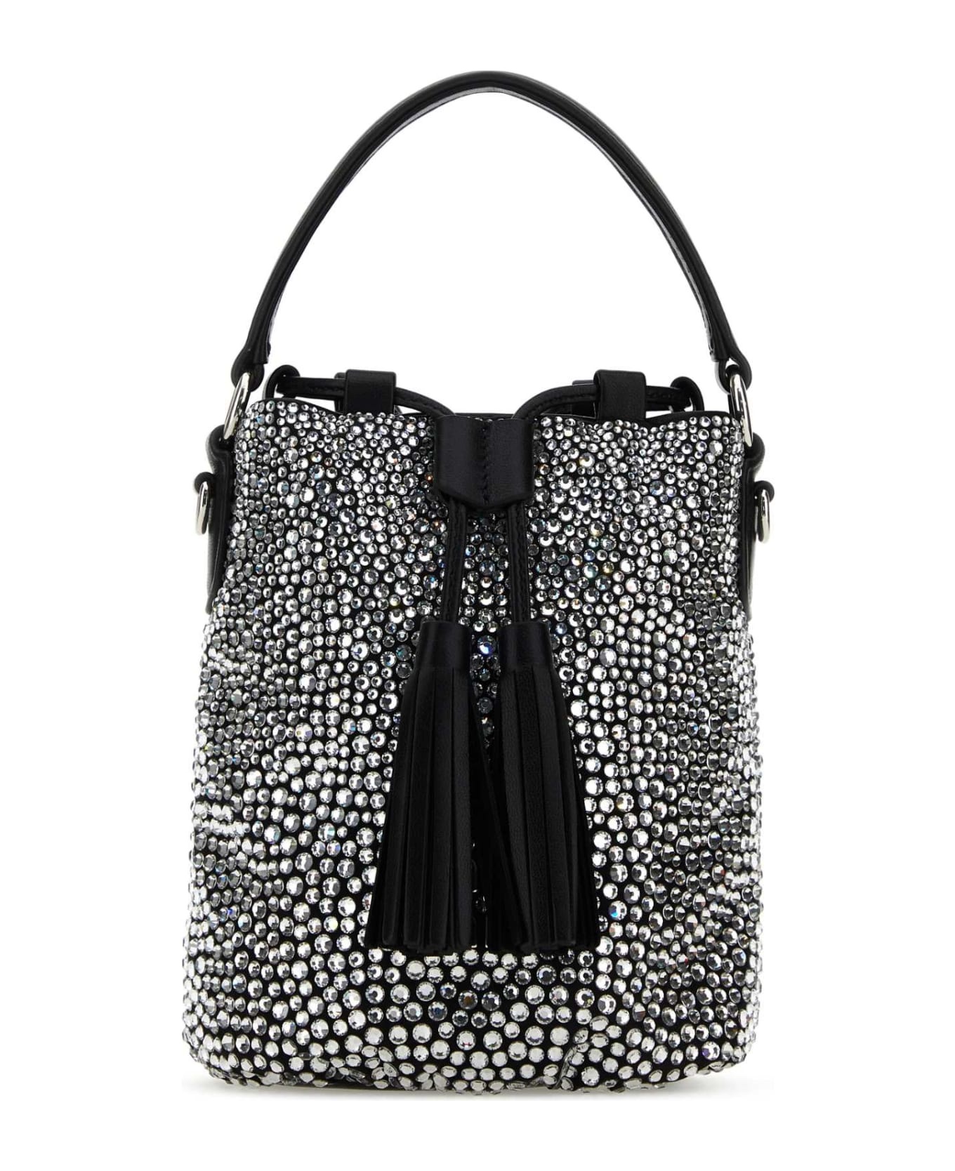 Embellished Satin Bucket Bag - 1