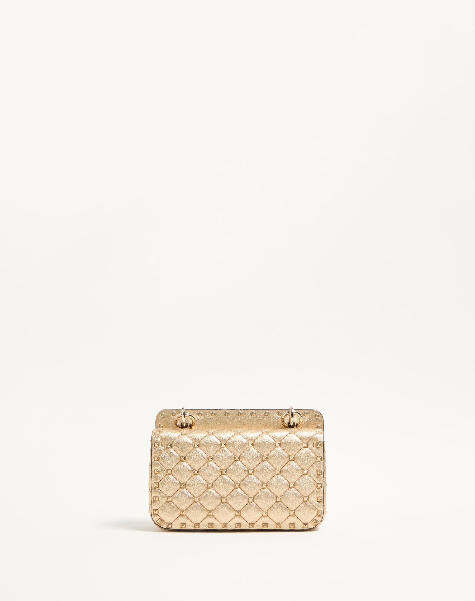 VALENTINO GARAVANI ROCKSTUD SPIKE SMALL LAMINATED NAPPA BAG - 5
