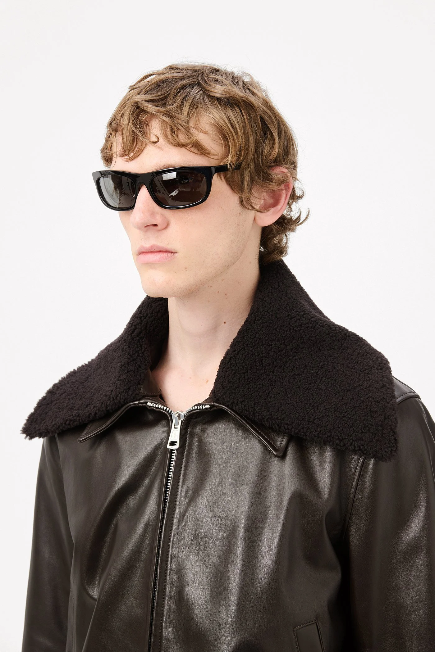 Our Legacy Pharos Bomber Umber Brown Fluid Calfskin - M4259PU 
