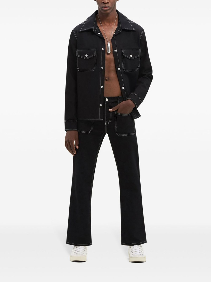 courrèges double pocket topstitched denim shirt outlook