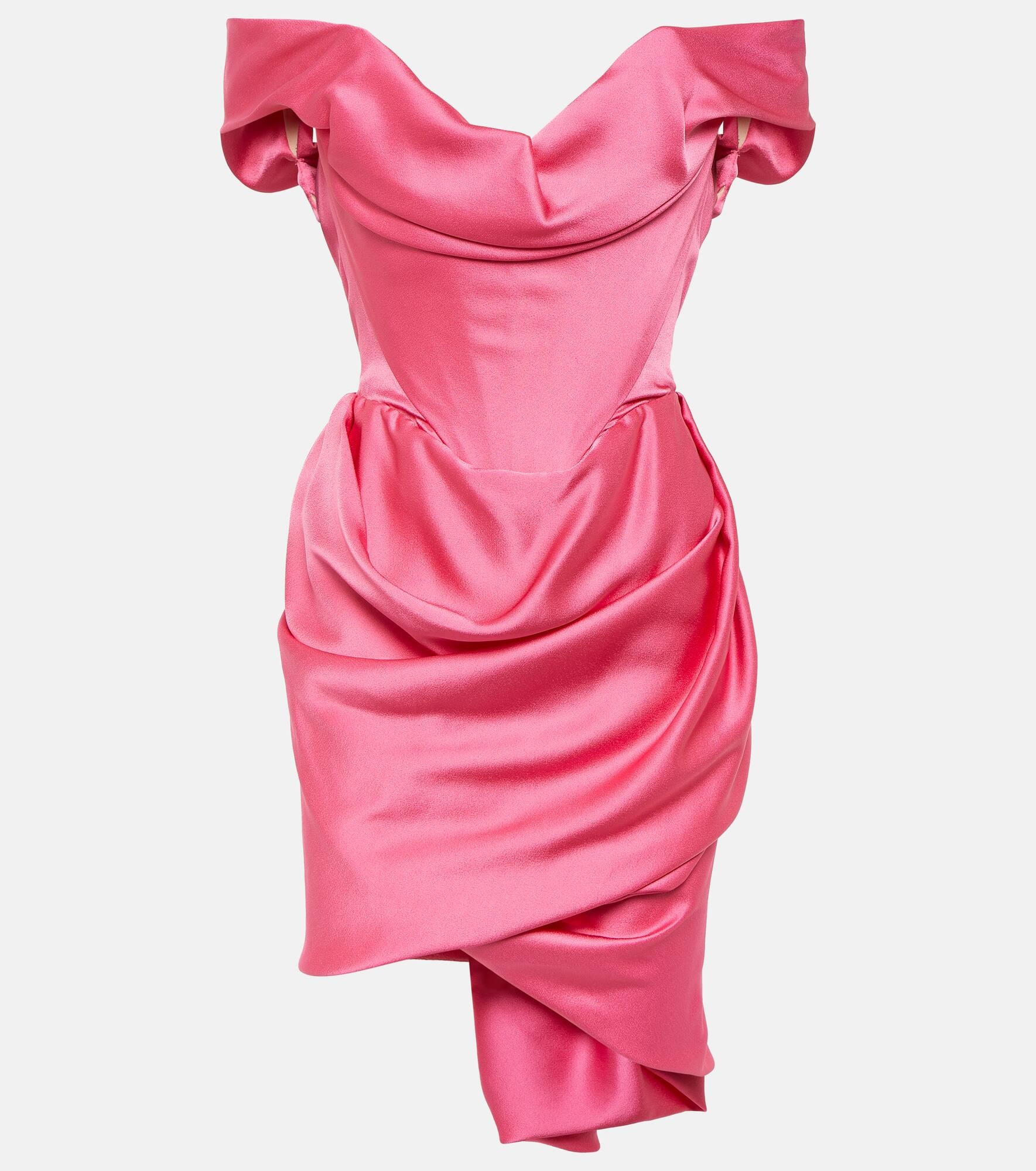 Nova Cora crêpe satin minidress - 1