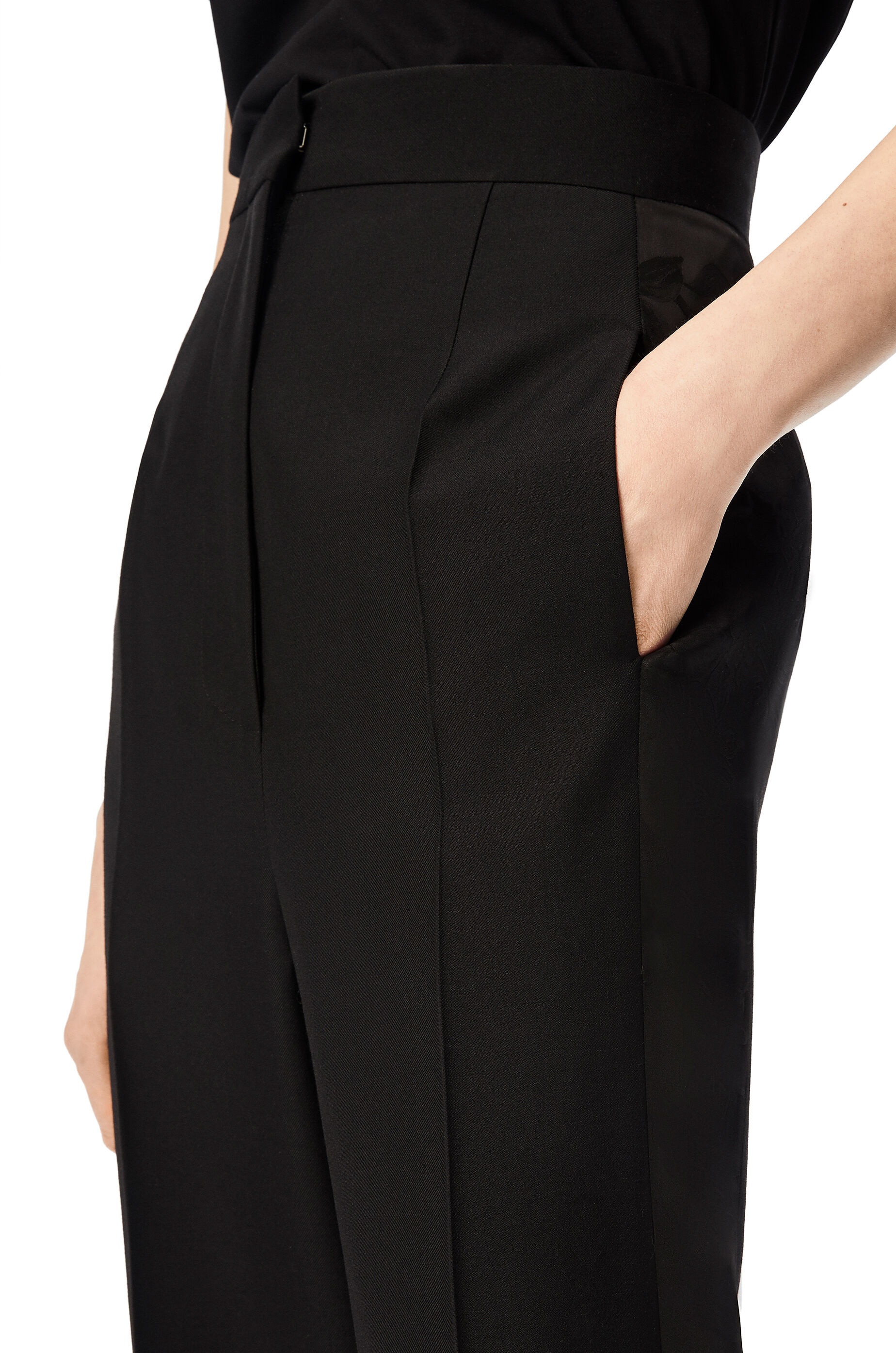 Tuxedo trousers in wool and silk - 5