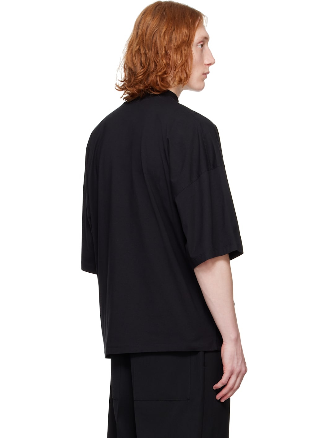 Black Mock Neck T-shirt - 3