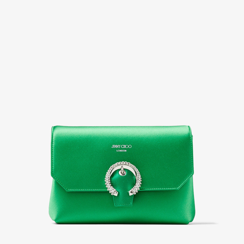 Soft Madeline
Malachite Satin Mini Bag with Crystal Buckle 1