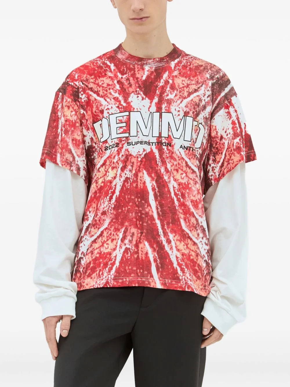 Return To Flesh layered T-shirt - 1