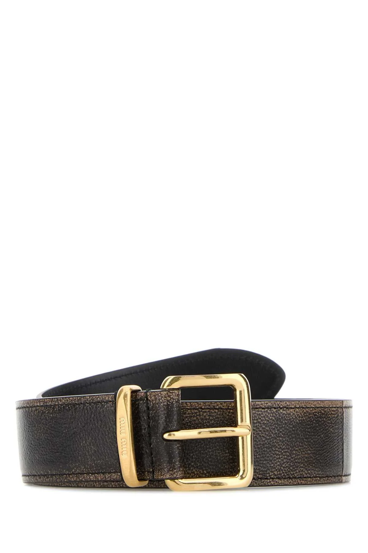 Miu Miu Women Brown Nappa Leather Belt - 1