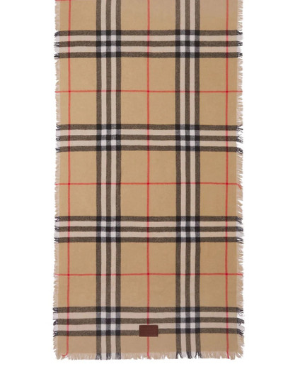 Burberry check-pattern scarf outlook