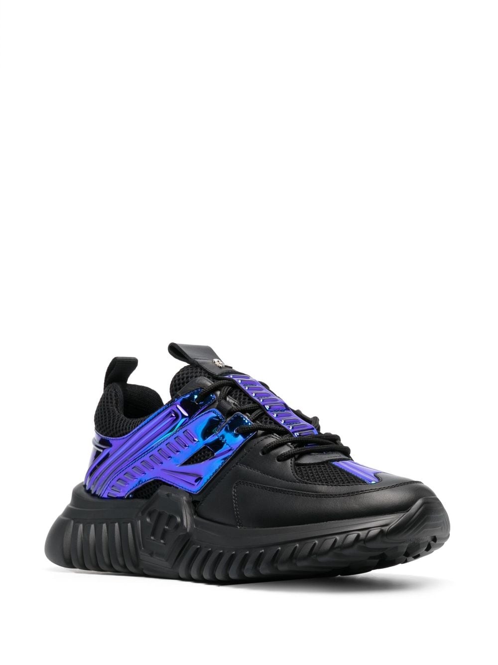 holographic-effect low-top sneakers - 2