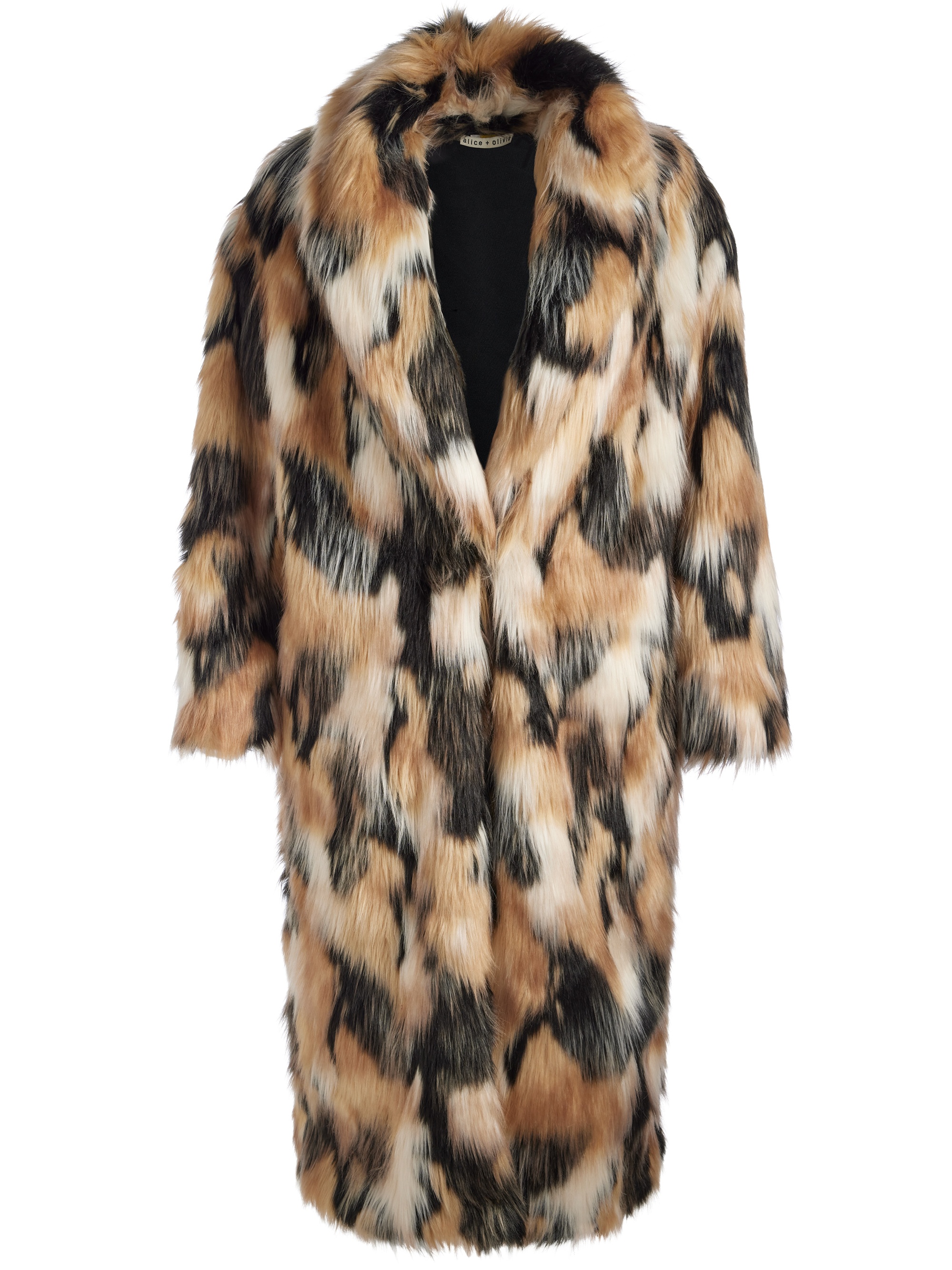 Alice + Olivia outlets Faux Fur Long Dress Coat