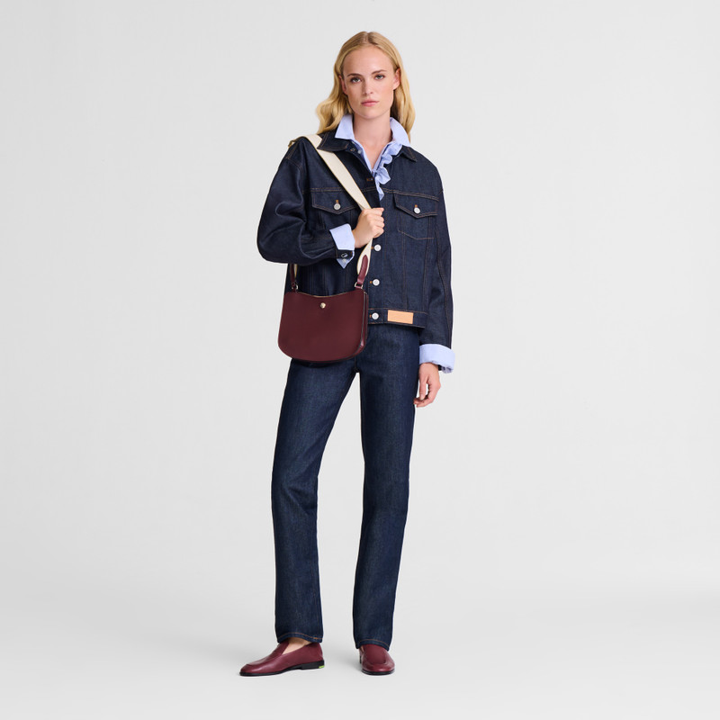 Longchamp Épure Crossbody bag Burgundy - Leather outlook