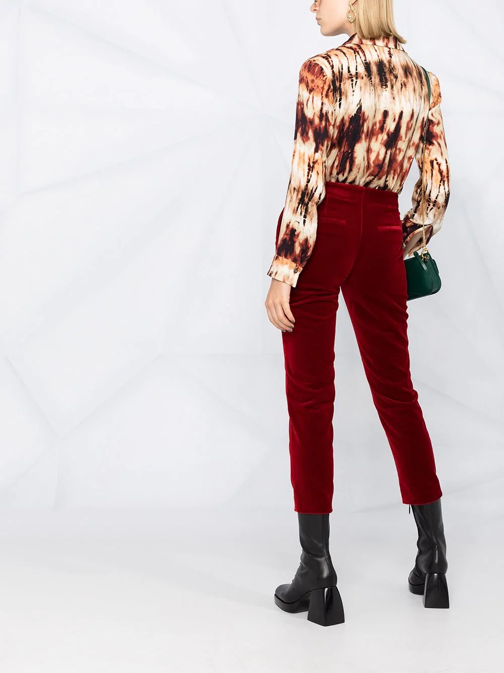 cropped velvet trousers - 6