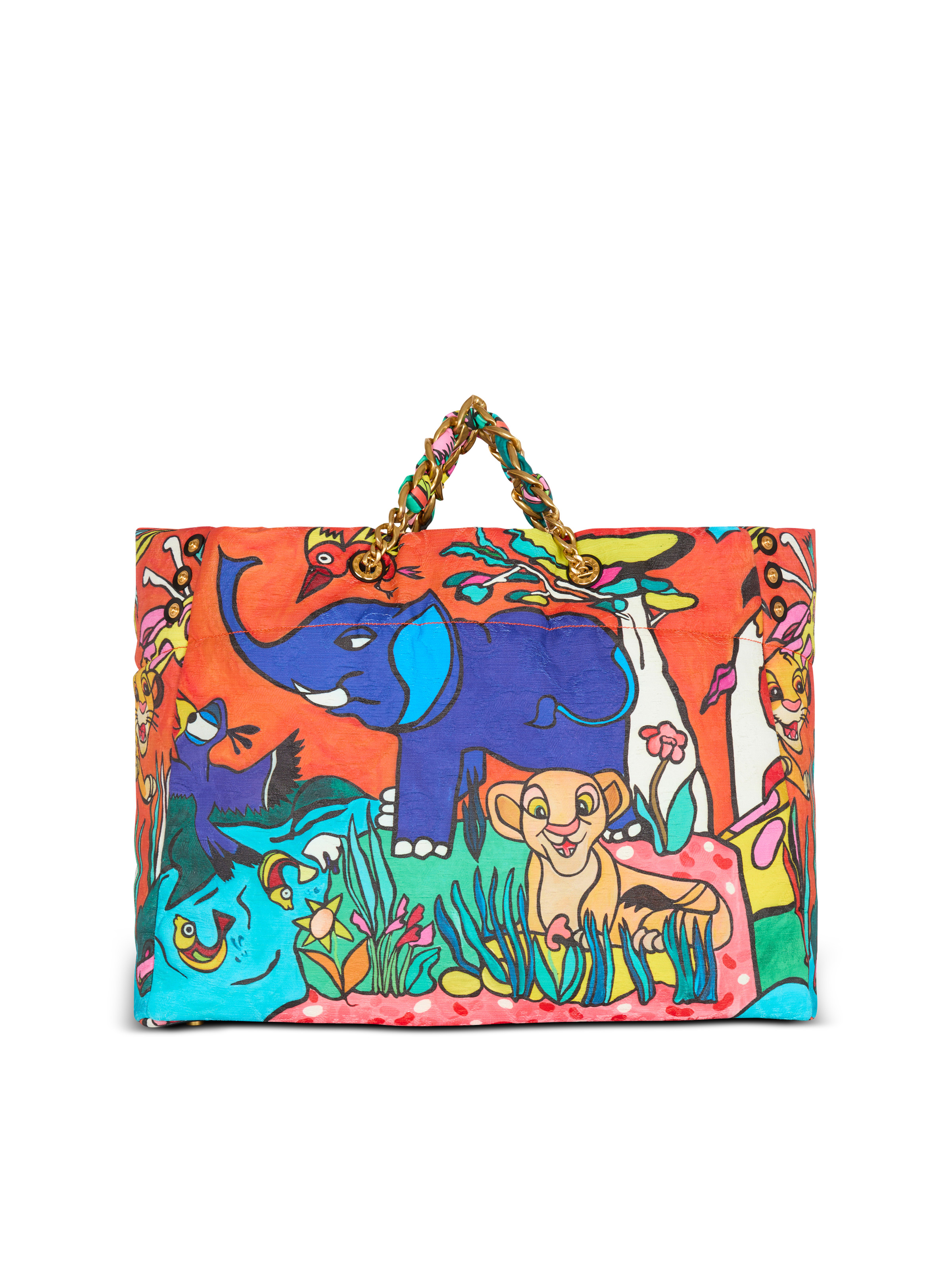 Disney x Balmain: The Lion King - 1945 Soft XXL tote bag in Enfant Précoce print - 4