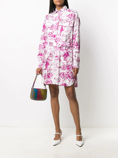 MSGM graphic print shirt dress outlook