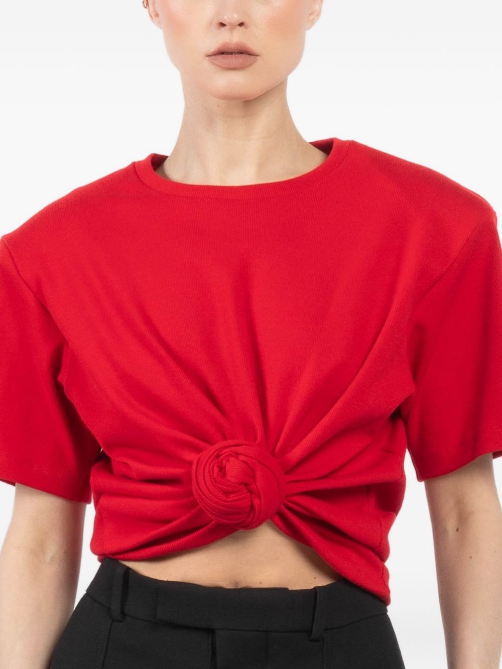 knot-detail T-shirt - 4