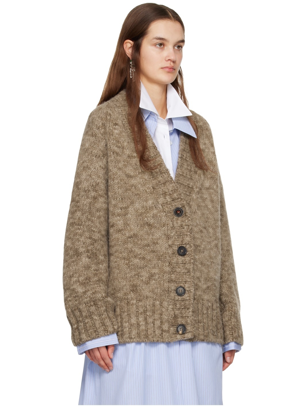 Brown Botanical Dye Cardigan - 2