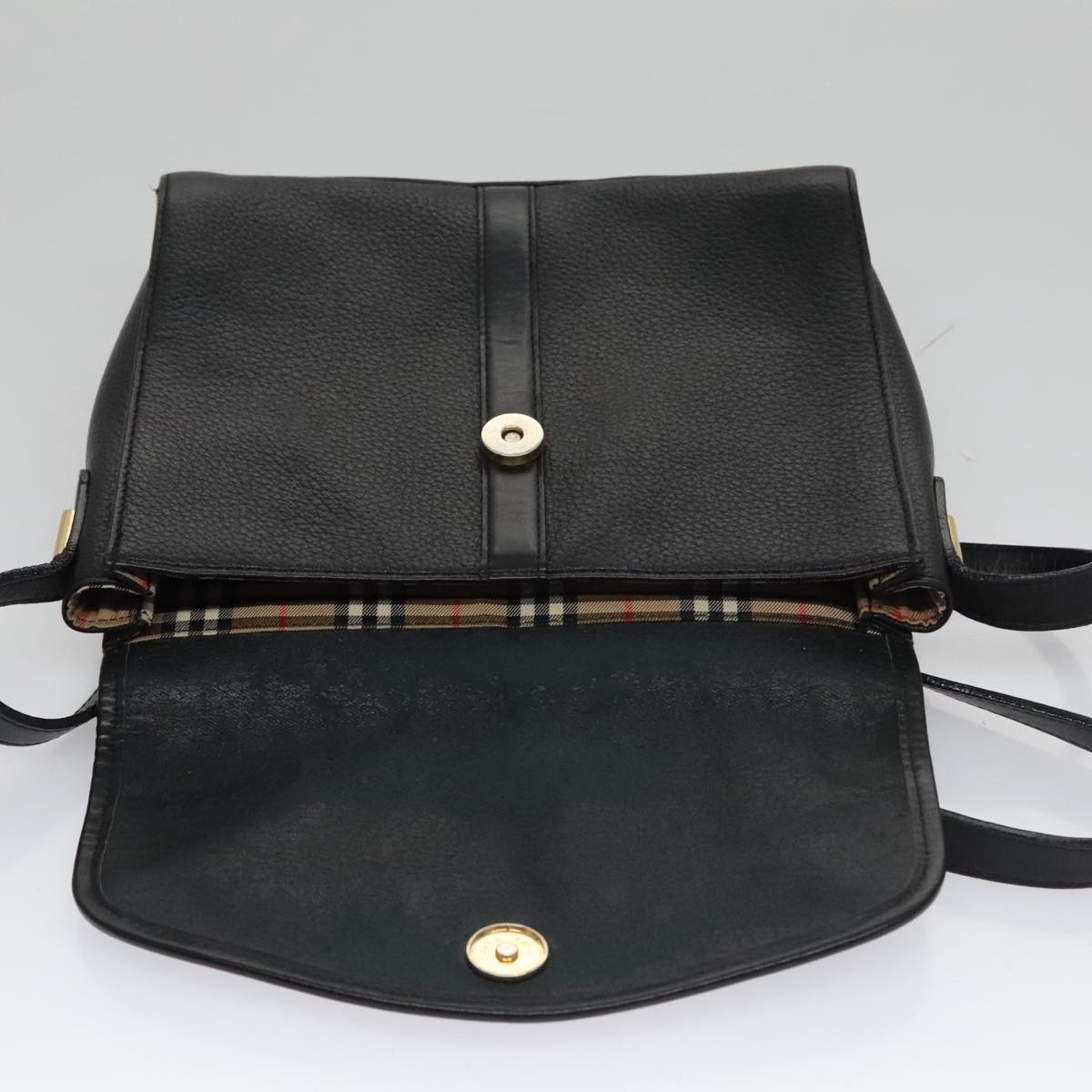 Burberry Shoulder Bag Leather Black - 10