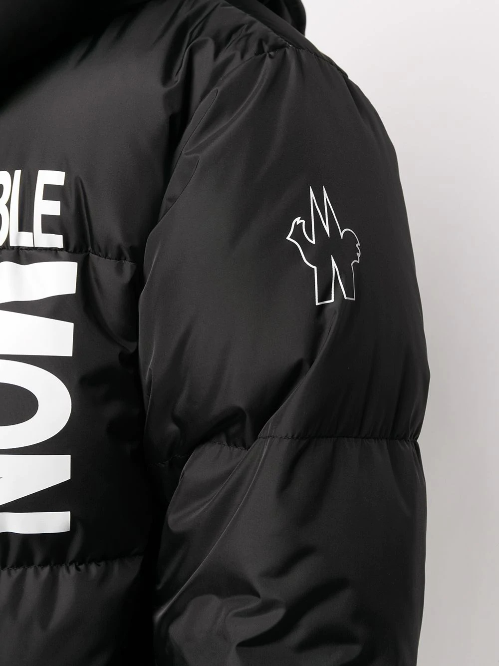 Mazod logo-print down jacket - 5
