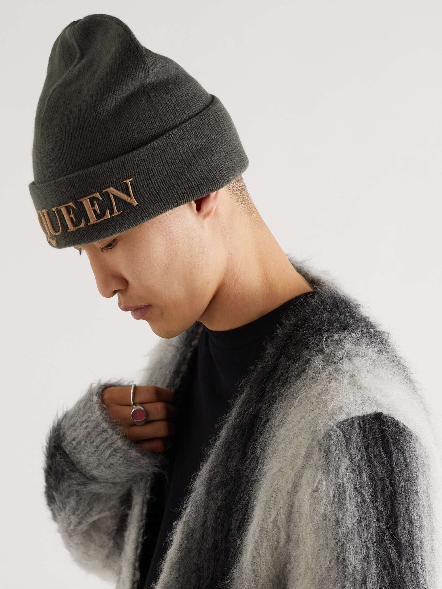 Logo-Embroidered Wool and Cashmere-Blend Beanie - 4